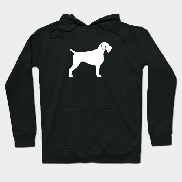 German Wirehaired Pointer Silhouette Hoodie by Coffee Squirrel